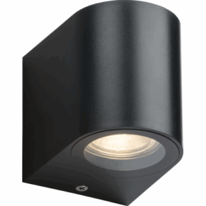 ML Accessories - Knightsbridge ALANA 230V IP65 GU10 Polycarbonate Single Wall light Black (ALC1BK)