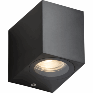 ML Accessories - Knightsbridge ALANA 230V IP65 GU10 Polycarbonate Single Wall light Black (ALS1BK)
