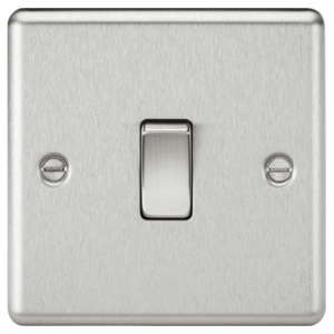 ML Accessories - Knightsbridge Brushed Chrome 10AX 1G DP Switch (CL1DPBC)