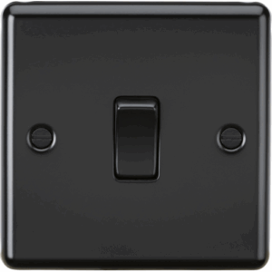 ML Accessories - Knightsbridge Matt Black 10AX 1G DP Switch (CL1DPMBB)