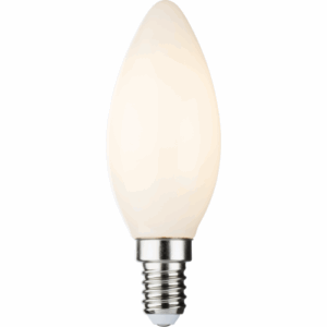 E14 Bulbs - Knightsbridge 230V 4W LED SES Frosted Candle Filament Lamp 2700K Dimmable (CLD4ASESO)