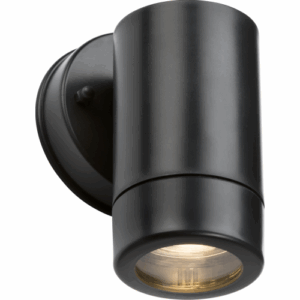ML Accessories - Knightsbridge EAMON 230V IP54 GU10 Polycarbonate Single Wall light Black (EA1BK)