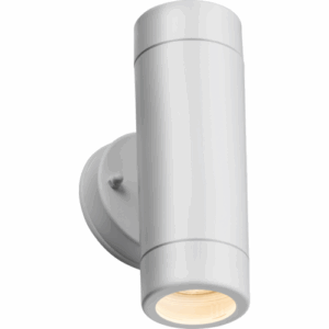 ML Accessories - Knightsbridge EAMON 230V IP54 GU10 Polycarbonate Up/Down Wall light White (EA2W)