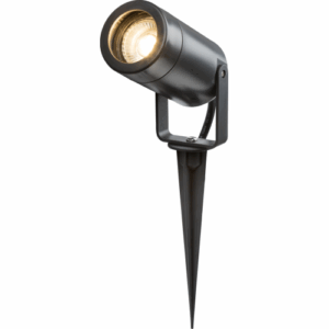 ML Accessories - Knightsbridge EAMON 230V IP65 GU10 Polycarbonate Spike light Anthracite (EASPK1A)