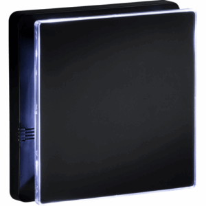 Knightsbridge IP45 100mm LED Backlit Extractor Fan with Overrun Timer - Matt Black