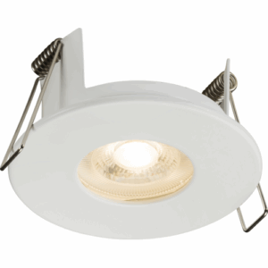 GU10 Downlights - Knightsbridge FireNova IP65 Fixed GU10 Fire-rated Open-back Downlight Matt White (FRNIPMW)