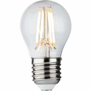 E27 Bulbs - Knightsbridge 230V 4W LED ES Clear Golf Ball Filament Lamp 2700K Dimmable (GBD4AESC)