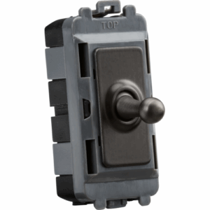 Grid Wiring Accessories - Knightsbridge Smoked Bronze 20AX 1G 2-way SP Grid Toggle Switch (GDM01TOGSB)