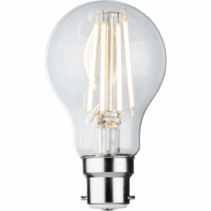 B22 Bulbs - Knightsbridge 230V 8W LED BC B22 Clear GLS Filament Lamp 2700K Dimmable (GLSD8ABCC)