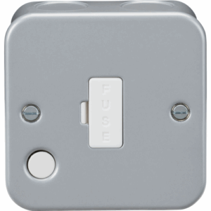 Metal Clad Range - Knightsbridge Silver/Grey 13A Unswitched Fused Spur with Flex Outlet (M6000F)