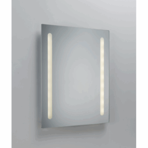 Knightsbridge Battery Operated IP44 LED Bathroom Mirror with Frosted Panels