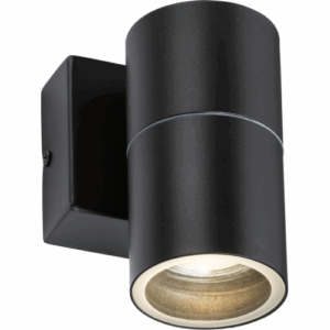 ML Accessories - Knightsbridge 230V IP54 GU10 Fixed Single Wall Light - Black (OWALL01BK)