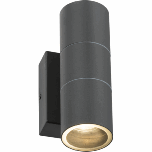 ML Accessories - Knightsbridge 230V IP54 GU10 Up and Down Wall Light with Photocell Sensor - Anthracite (OWALL02AP)