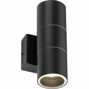 ML Accessories - Knightsbridge 230V IP54 GU10 Up and Down Wall Light - Black (OWALL02BK)