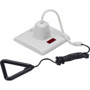 Curved Edge - Knightsbridge 50A DP Pull Cord with Neon and Mechanical On/Off [Part M Compliant] (PM8310N)