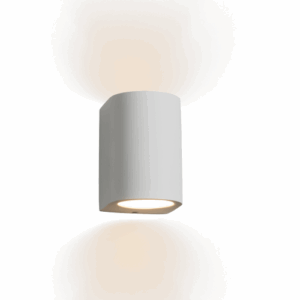 Knightsbridge 230V G9 40W Curved Up and Down Plaster Wall Light