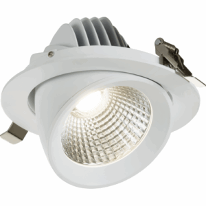Knightsbridge SARA 230V IP20 LED Recessed Tri-Wattage and CCT 0-10V Scoop Downlight 15/ 20/ 25W