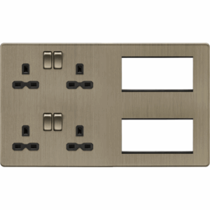 ML Accessories - Knightsbridge Multi Combination Plate Antique Brass (SFR298AB)