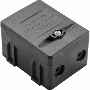 Knightsbridge 100A 5-way SP Connector Block - Black (L2)