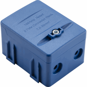 Knightsbridge 100A 5-way SP Connector Block - Blue (N)