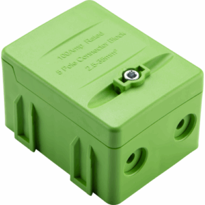 Knightsbridge 100A 5-way SP Connector Block - Green (E)