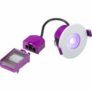Integrated Downlights - Knightsbridge SpektroLED Evo IP65 8W Fire-rated Smart Downlight RGB and CCT Fixed (SPKEVFKRGBW)
