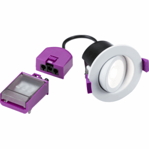 Integrated Downlights - Knightsbridge SpektroLED Evo Tilt Fire Rated IP65 Downlight with 2 x Wattage and 4 x CCT White (SPKEVTW)