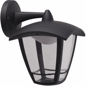Lanterns - Knightsbridge TORO 230V IP44 8W LED Coach Lantern with Adjustable CCT Black (TORODO)
