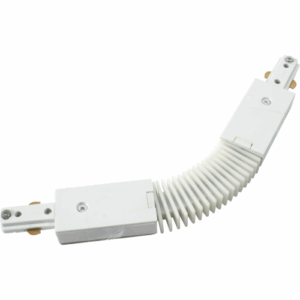 Knightsbridge Single Circuit - Knightsbridge 230V Single Circuit Track Flexible Connector - White (TRKFC1W)