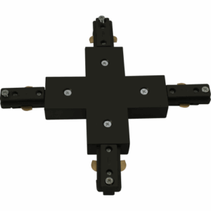 Knightsbridge Single Circuit - Knightsbridge 230V Track X-connector - Black (TRKX1BK)