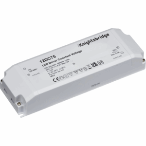 LED Drivers - Knightsbridge IP20 12V 75W DC LED Driver - Constant Voltage (12DC75)