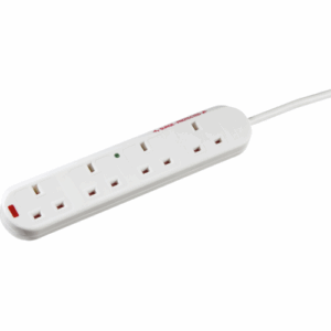 Knightsbridge 13A 4G 2M Surge Protected Extension Lead with Neon