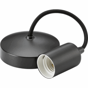 Knightsbridge 6" E27 Contemporary Pendant Set - Smoked Bronze