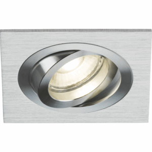 Knightsbridge Ambar Single Tilt Square Downlight Brushed Chrome