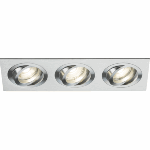 Knightsbridge Ambar Tri Tilt Square Downlight Brushed Chrome