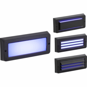 Knightsbridge 230V IP65 5W Blue LED Surface Mount Brick light - Black