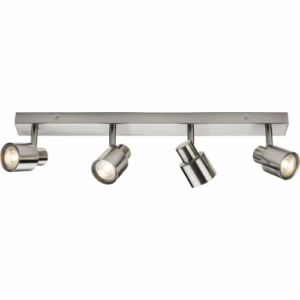 Knightsbridge 230V GU10 Quad Bar Spotlight - Brushed Chrome