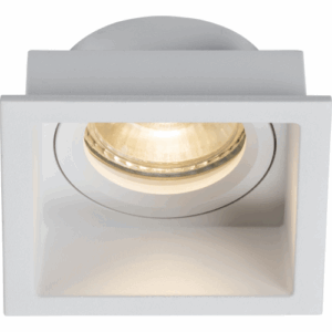 Knightsbridge Dipa Single Fixed Square Anti-Glare Downlight White