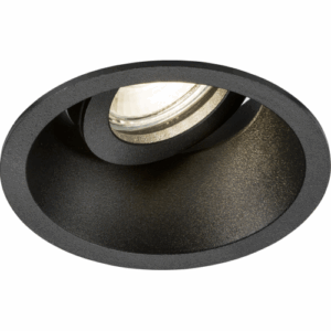 Knightsbridge Dipa Single Tilt Round Anti-Glare Downlight Black