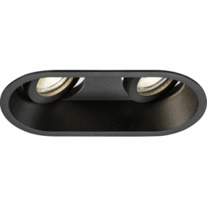 Knightsbridge Dipa Twin Tilt Round Anti-Glare Downlight Black