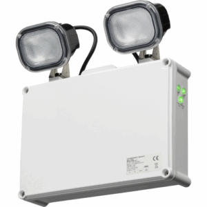 Knightsbridge 230V IP65 2 x 3W LED Twin Emergency Spotlight - Self Test