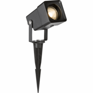 ML Accessories - Knightsbridge 230V IP65 GU10 Square Spike Light Black (GUSPIKES)