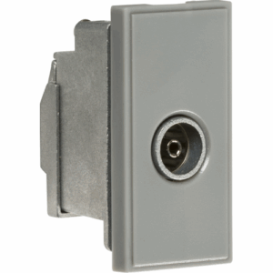 Knightsbridge Screened TV Outlet 25 x 50mm - Grey
