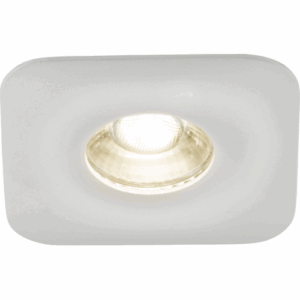 GU10 Downlights - Knightsbridge Odina Single Fixed Square Downlight White (ODA1FSW)
