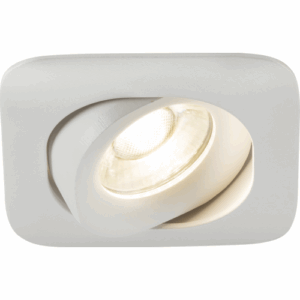 GU10 Downlights - Knightsbridge Odina Single Tilt Square Downlight White (ODA1TSW)