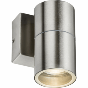 ML Accessories - Knightsbridge 230V IP54 GU10 Fixed Single Wall Light - Brushed Chrome (OWALL1BC)