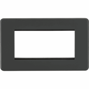 Knightsbridge Screwless 4G Modular Faceplate Anthracite