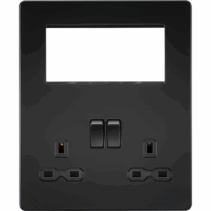 ML Accessories - Knightsbridge Small Multi Combination Plate Matt Black with Black Insert (SFR194MBB)
