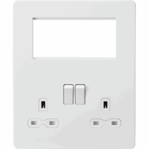 ML Accessories - Knightsbridge Small Multi Combination Plate Matt White with White Insert (SFR194MW)