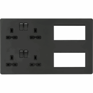 ML Accessories - Knightsbridge Combination Plate Anthracite with Black Insert (SFR298AT)